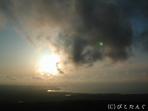 寒風山山頂より眺める夕暮れ　2011年5月下旬
